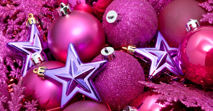 Pink and purple Christmas