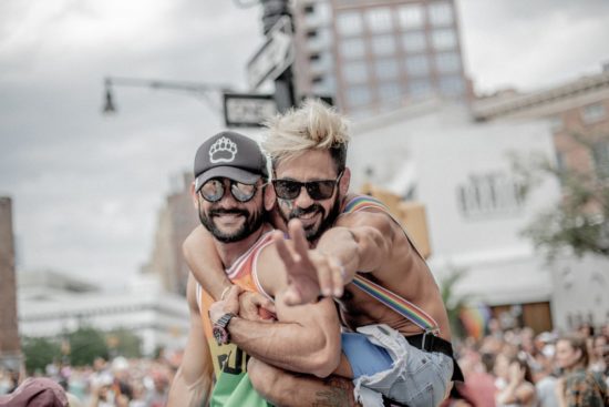 Two men at LGBT event